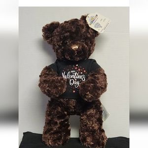 BUILD A BEAR WORKSHOP HAPPY HUGS BROWN BEAR W/ Valentines Day Shirt